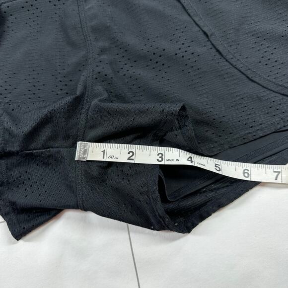 Athleta Shorts Womens Large Black Prism 2 in 1 Athletic Mesh Running Stretch Gym - Picture 10 of 11